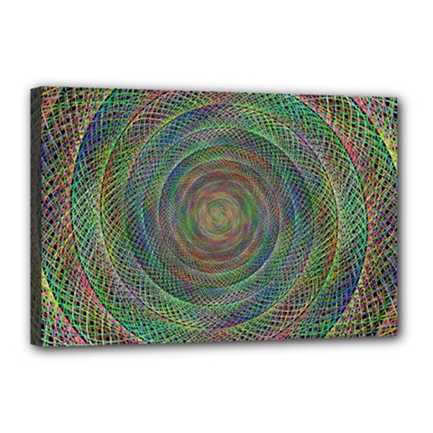 Spiral Spin Background Artwork Canvas 18  X 12  by Nexatart