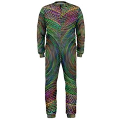 Spiral Spin Background Artwork OnePiece Jumpsuit (Men) 