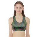 Spiral Spin Background Artwork Sports Bra with Border View1