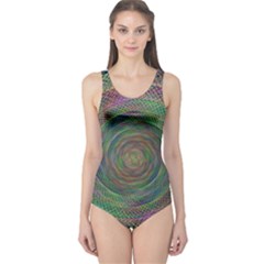 Spiral Spin Background Artwork One Piece Swimsuit