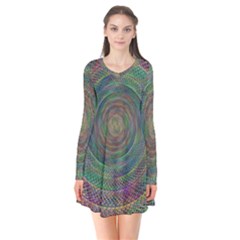 Spiral Spin Background Artwork Flare Dress