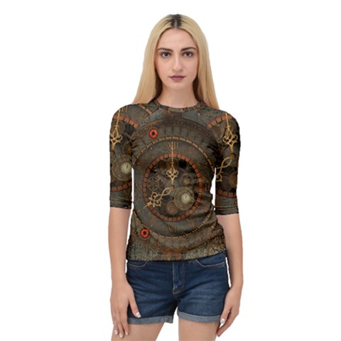 Steampunk, Awesome Clocks Quarter Sleeve Raglan Tee by FantasyWorld7