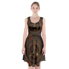 Steampunk, Awesome Clocks Racerback Midi Dress by FantasyWorld7