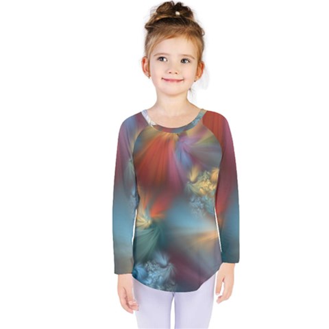 Evidence Of Angels Kids  Long Sleeve Tee by WolfepawFractals