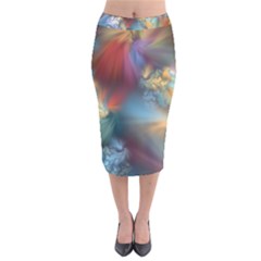 Evidence Of Angels Velvet Midi Pencil Skirt