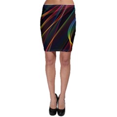 Rainbow Ribbons Bodycon Skirt by Nexatart