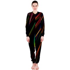 Rainbow Ribbons Onepiece Jumpsuit (ladies)  by Nexatart