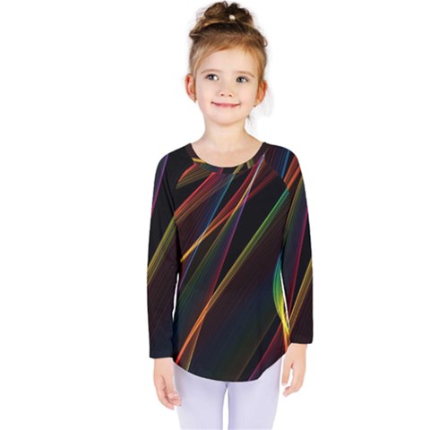 Rainbow Ribbons Kids  Long Sleeve Tee by Nexatart