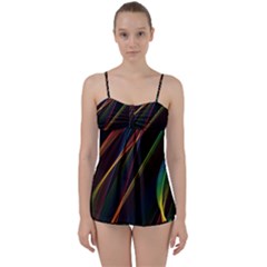 Rainbow Ribbons Babydoll Tankini Set by Nexatart