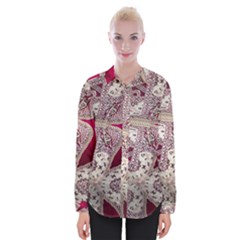 Morocco Motif Pattern Travel Womens Long Sleeve Shirt