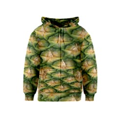 Pineapple Pattern Kids  Zipper Hoodie by Nexatart