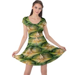 Pineapple Pattern Cap Sleeve Dress by Nexatart