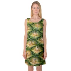 Pineapple Pattern Sleeveless Satin Nightdress by Nexatart