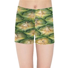 Pineapple Pattern Kids Sports Shorts by Nexatart