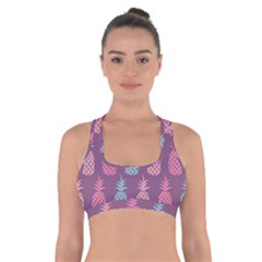 Pineapple Pattern Cross Back Sports Bra