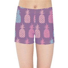 Pineapple Pattern Kids Sports Shorts by Nexatart