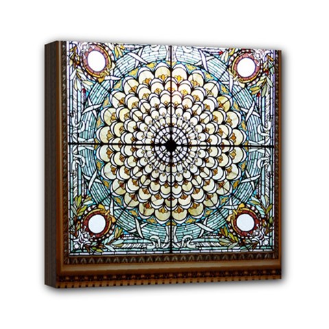 Stained Glass Window Library Of Congress Mini Canvas 6  X 6  by Nexatart