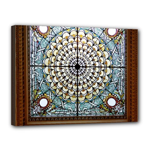 Stained Glass Window Library Of Congress Canvas 16  X 12  by Nexatart