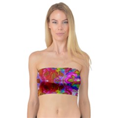 Fantasy   Florals  Pearls In Abstract Rainbows Bandeau Top by pepitasart