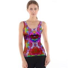 Fantasy   Florals  Pearls In Abstract Rainbows Tank Top by pepitasart