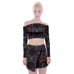 Roulette Star Time Off Shoulder Top With Skirt Set by MRTACPANS