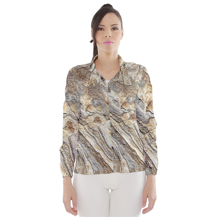 Background Structure Abstract Grain Marble Texture Wind Breaker (Women)