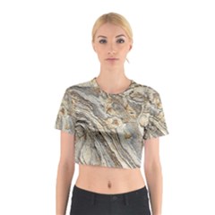 Background Structure Abstract Grain Marble Texture Cotton Crop Top by Nexatart