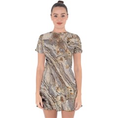 Background Structure Abstract Grain Marble Texture Drop Hem Mini Chiffon Dress by Nexatart