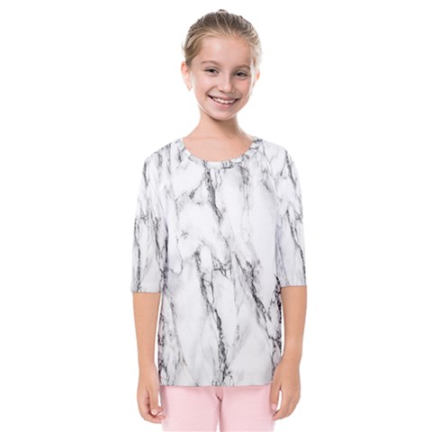 Marble Granite Pattern And Texture Kids  Quarter Sleeve Raglan Tee by Nexatart