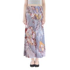 Marble Pattern Full Length Maxi Skirt by Nexatart