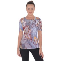 Marble Pattern Short Sleeve Top