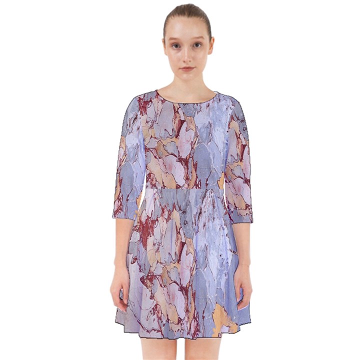 Marble Pattern Smock Dress