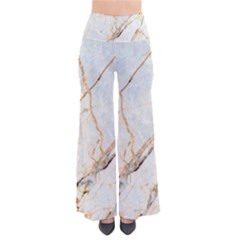 Marble Texture White Pattern Surface Effect Pants by Nexatart