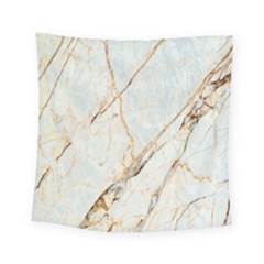 Marble Texture White Pattern Surface Effect Square Tapestry (small) by Nexatart