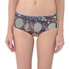 Marbling Mid-waist Bikini Bottoms by Nexatart