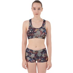 Marbling Work It Out Sports Bra Set by Nexatart