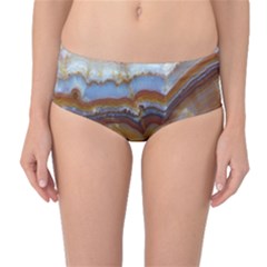 Wall Marble Pattern Texture Mid-waist Bikini Bottoms by Nexatart