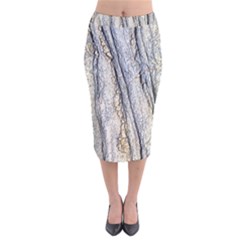 Texture Structure Marble Surface Background Velvet Midi Pencil Skirt by Nexatart