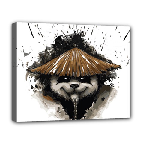 Warrior Panda T Shirt Deluxe Canvas 20  X 16   by AmeeaDesign