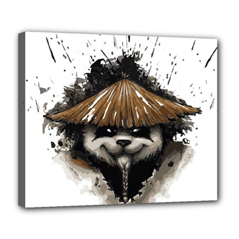 Warrior Panda T Shirt Deluxe Canvas 24  X 20   by AmeeaDesign