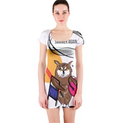 Owl That Hates Summer T Shirt Short Sleeve Bodycon Dress by AmeeaDesign