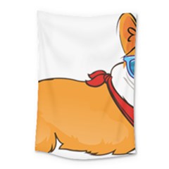 Corgi With Sunglasses And Scarf T Shirt Small Tapestry