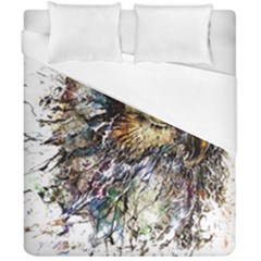 Angry And Colourful Owl T Shirt Duvet Cover Double Side (california King Size) by AmeeaDesign