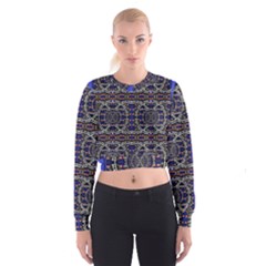 Sanskrit Link Time Space  Cropped Sweatshirt by MRTACPANS