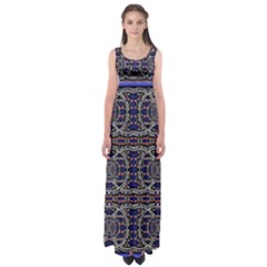 Sanskrit Link Time Space  Empire Waist Maxi Dress by MRTACPANS