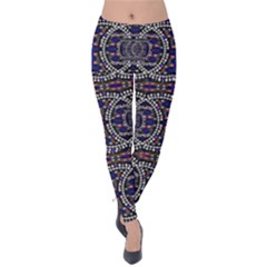 Sanskrit Link Time Space  Velvet Leggings by MRTACPANS