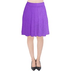 Purple Skin Leather Texture Pattern Velvet High Waist Skirt by paulaoliveiradesign