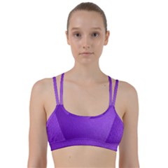 Purple Skin Leather Texture Pattern Line Them Up Sports Bra