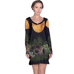 Ecology  Long Sleeve Nightdress by Valentinaart