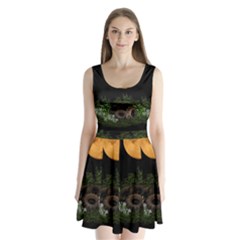 Ecology  Split Back Mini Dress  by Valentinaart